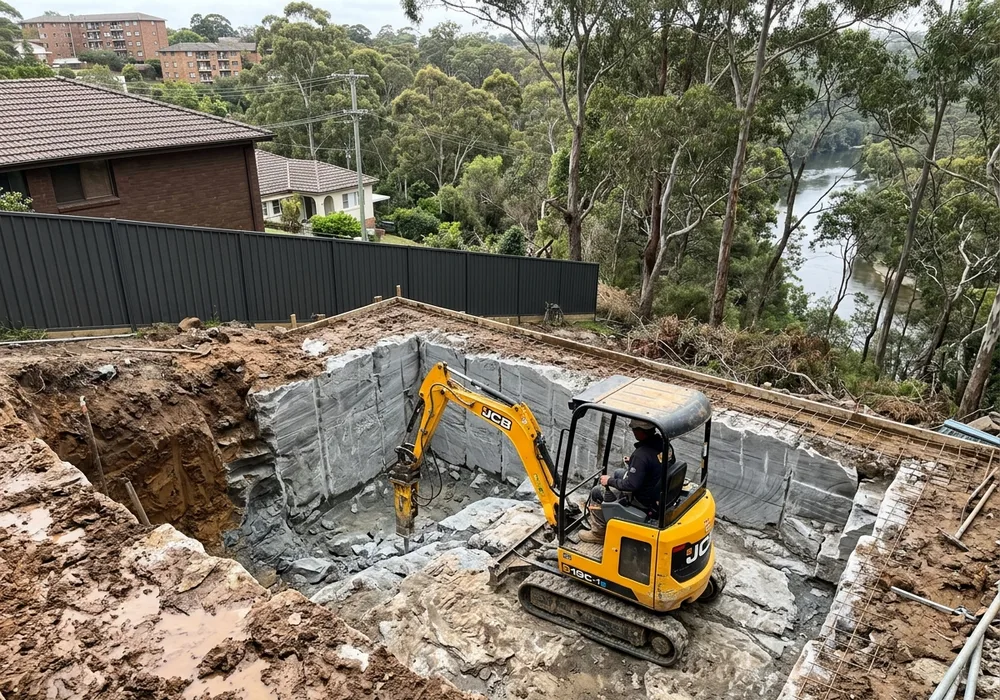Site cut on a Chullora block