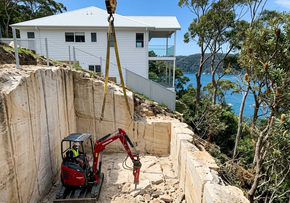 Site cut on a Brookvale block